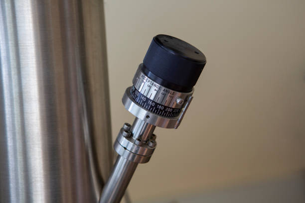istock Laboratory equipment for scientific experiments. Abstract industrial background. 1077244224