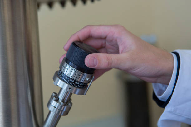 Laboratory equipment for scientific experiments. Abstract industrial background.