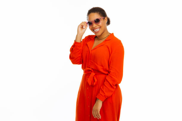 istock Joyful nice young woman wearing stylish sunglasses 1077248468