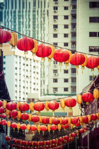 istock Chinese Lanterns over a Street 1077256886