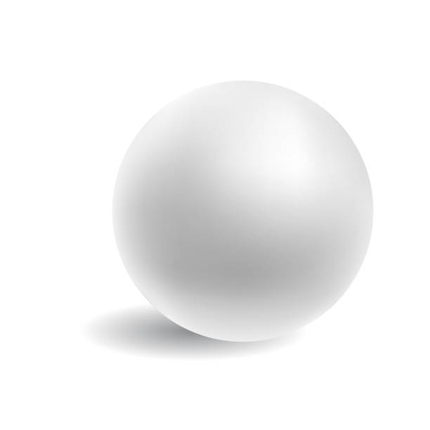 white ball White matte realistic ball on isolated background. Vector illustration chicken balls stock illustrations