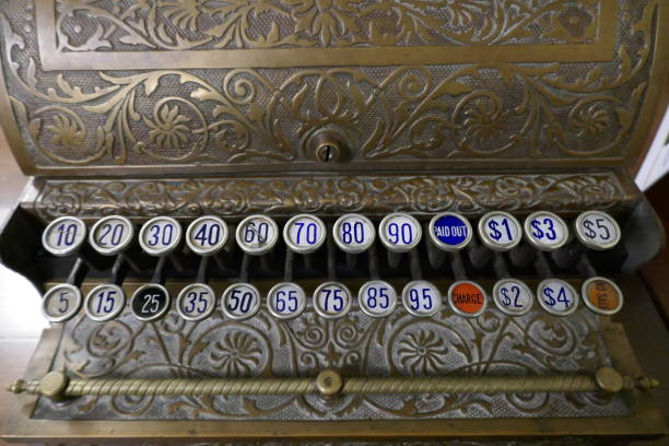istock Antique cash register 1077257136