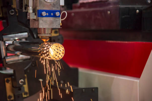 istock The CNC fiber laser cut machine . 1077257392