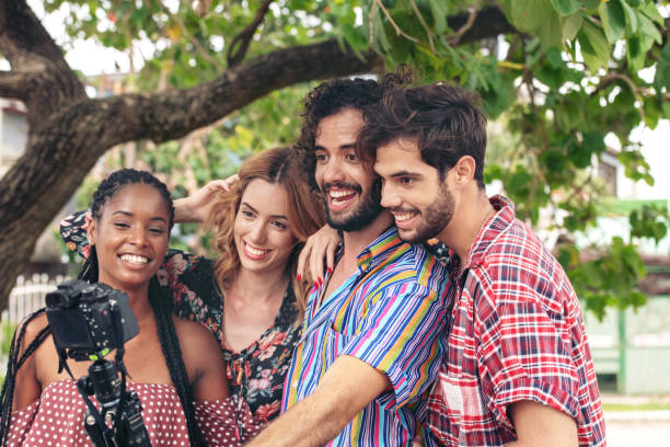 istock Young latino people having a day together in Cuba 1077265232