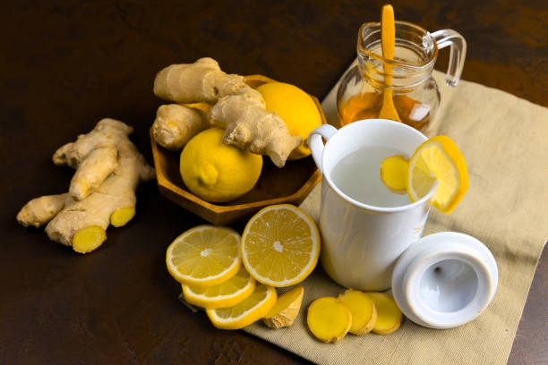 istock Hot drink of honey, lemon and ginger 1077266284