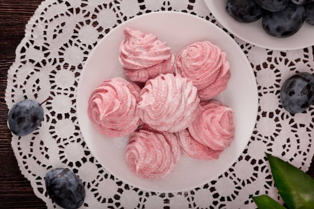 istock Homemade plum marshmallows on a plate 1077270794