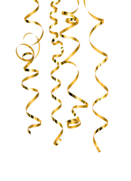 istock Golden serpentine isolated white background 1077276318