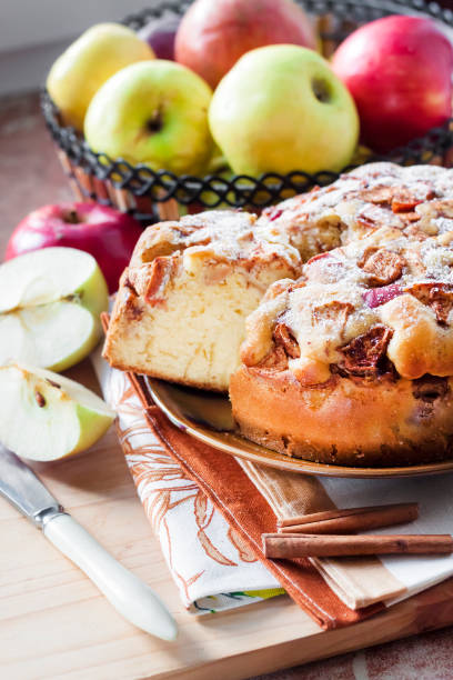 istock Homemade apple pie with cinnamon on the plate 1077282370