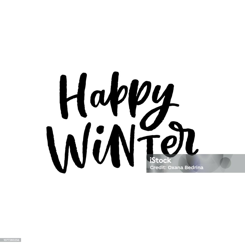 Decriptive Lettering Winter Winter Lettering Stock Illustration - Download Image Now - Abstract ...