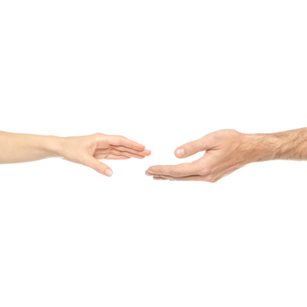 istock Couple hands held together male female hands 1077283490