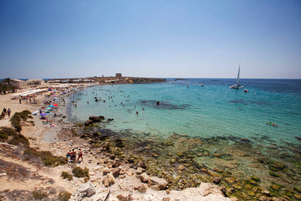 tabarka의 섬, 알리 칸 테, 스페인 근처에서 지중해의 보기 - island of tabarca 뉴스 사진 이미지