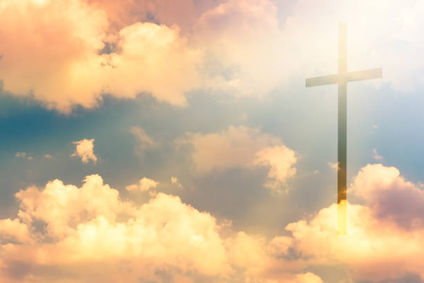 istock cross in the sky, toning 1077289008