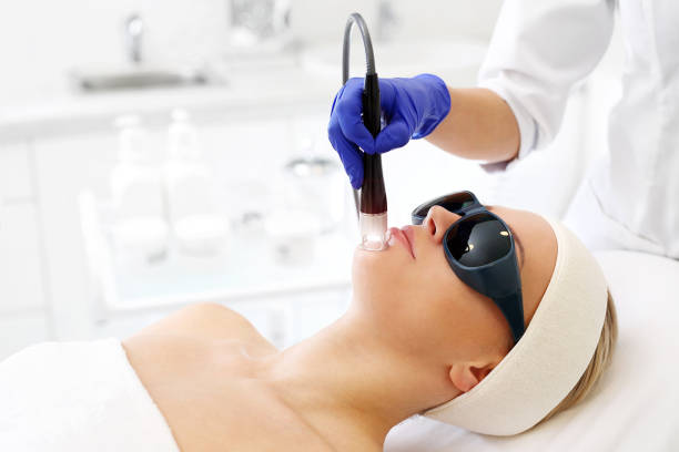 istock Laser skin rejuvenation. 1077294068