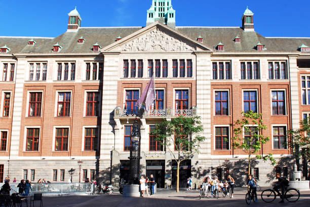 Front view of the Amsterdam Stock Exchange Building. Beursplein is a square located in the center of Amsterdam and is home of the Amsterdam Stock Exchange, one of the oldest financial trade fairs in the world. It’s owned by Euronext and its main measures are the Amsterdam Midcap Index and the Amsterdam Exchange Index.