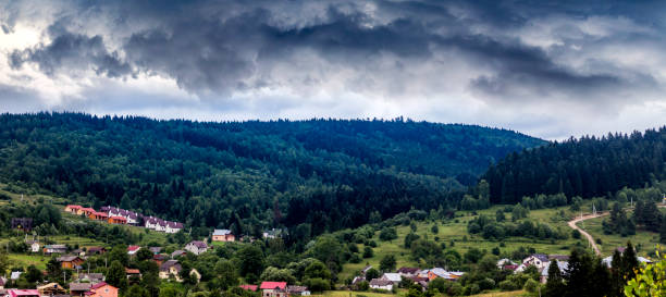 istock Ukrainian village in the Carpathian 1077307194