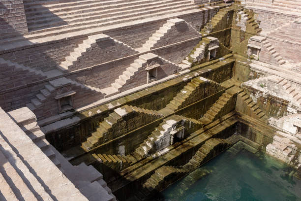 istock huge irrigation facility with a staircase geometric pattern in a small village in India, which is also expected to be registered as a World Heritage Site 1077307618