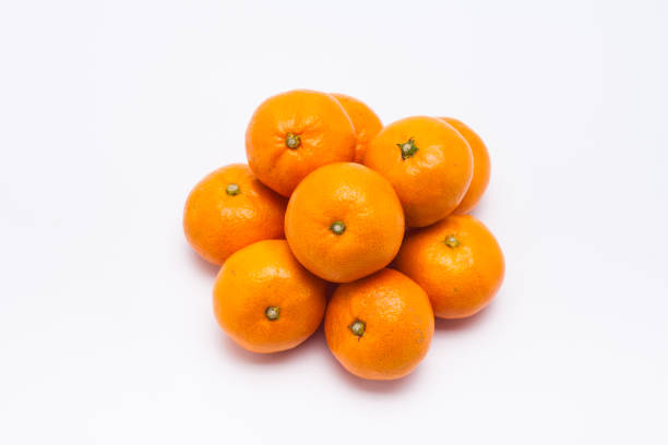 istock Group of orange on white background 1077308052