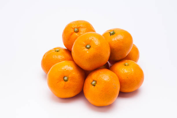 istock Group of orange on white background 1077308080
