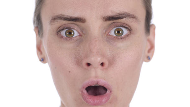 istock Close Up of Shocked, Wondering G White Background 1077315666