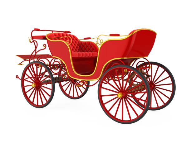 istock Horse Drawn Carriage Isolated 1077318262