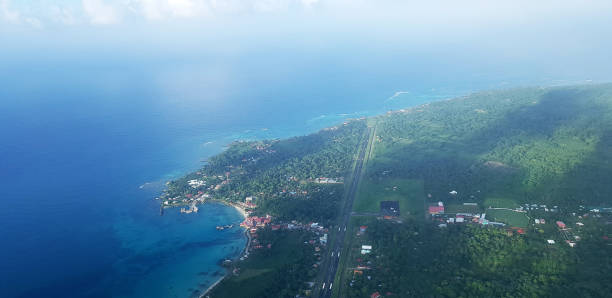 istock Aeroport on Caribbean island 1077328362