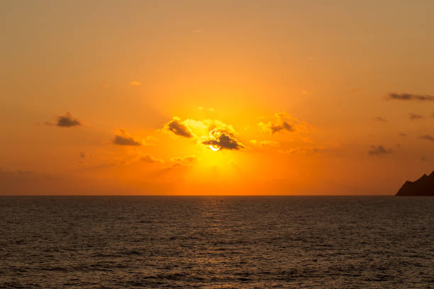 istock Sunset over. Golden hour at Manarola Cinque Terre. 1077342710