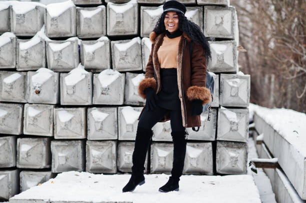 istock African american woman in winter 1077362656