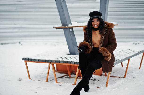 istock African american woman in winter 1077363082