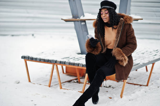 istock African american woman in winter 1077363090