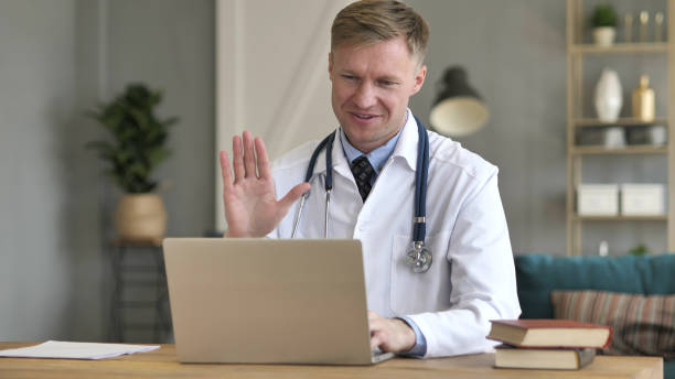 istock Online Video Chat by Doctor 1077363300