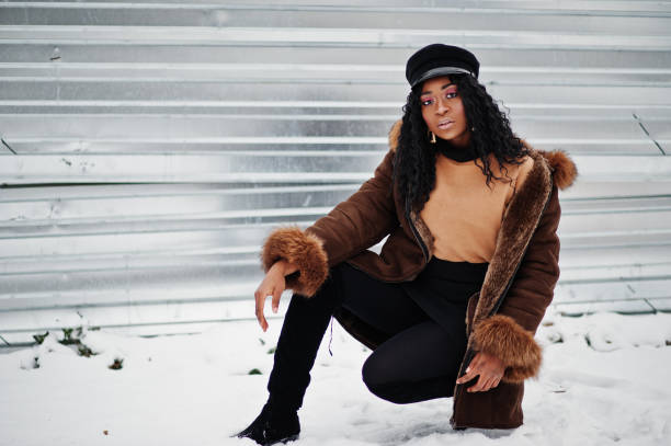 istock African american woman in winter 1077363556