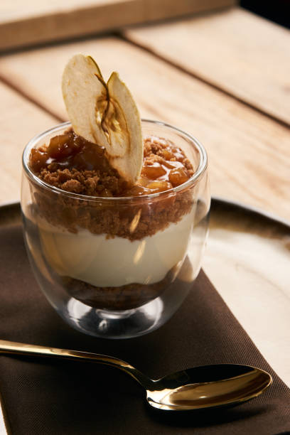 istock Fresh New york cheese cake with mousse with apple cream 1077376442