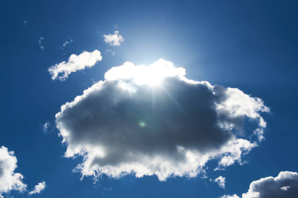 istock Blue sky with white clouds  background, outdoors 1077380486