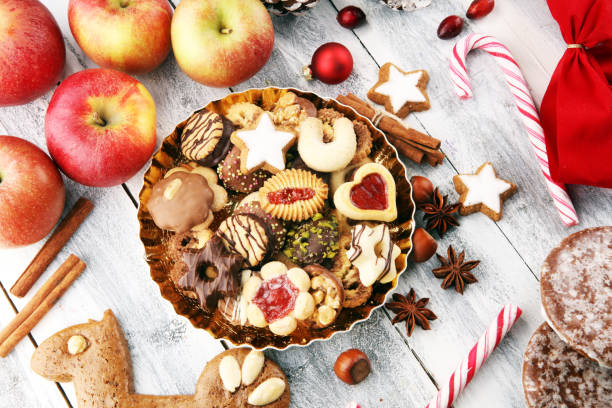 istock cookies, nuts and apples a christmas bakery concept 1077388714