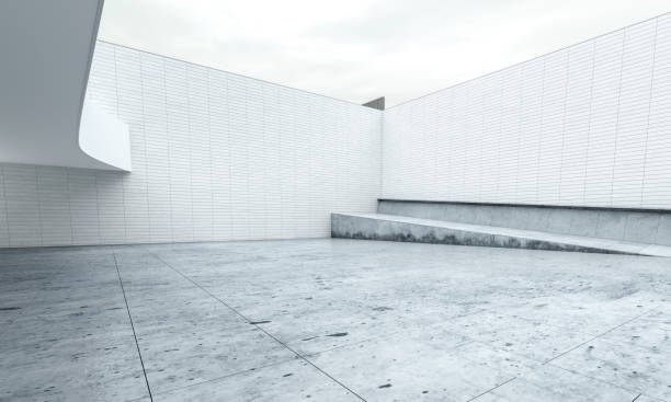 istock Parking lot modern concrete background stage 1077403368