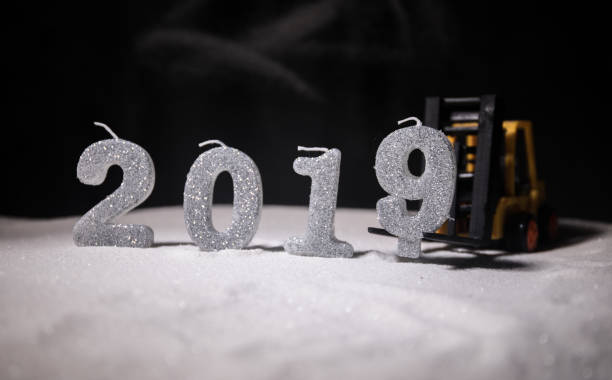 istock 2019 digits on the snow. Happy new 2019-year concept. Empty space for your text. 1077418014
