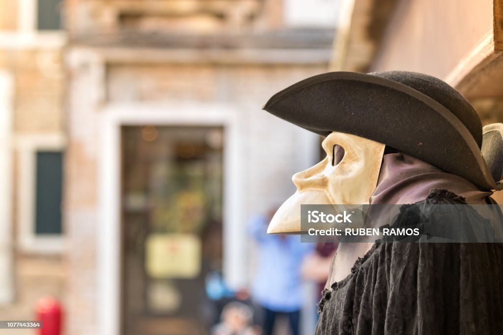 Traditional Venetian Mannequin In Plague Doctor Mask And Hat Stock Photo - Download Image Now - iStock