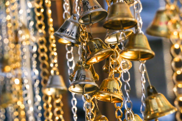 istock Bells small on night at the market 1077445772