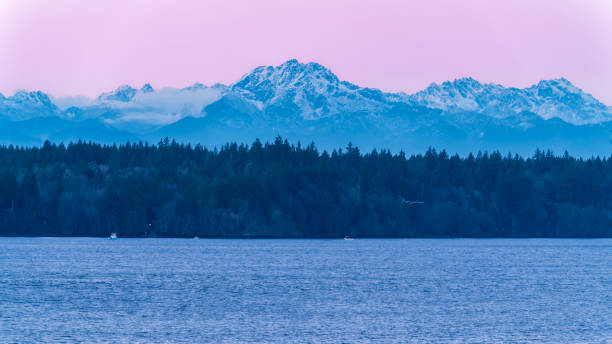 Pink Skies Over The Olympics