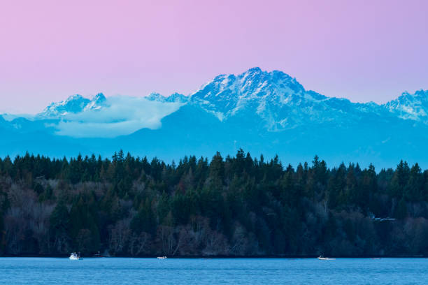 istock Pink Skies Over The Olympics 1077454470