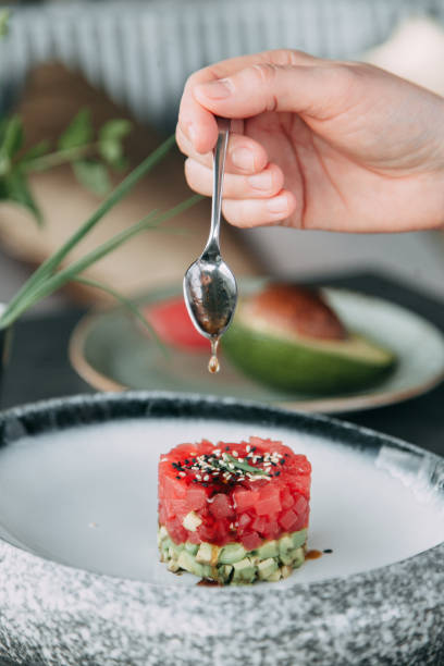 istock cooking Tartar of beef 1077455322