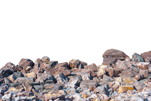 Big rocks isolated on white. This has clipping path.