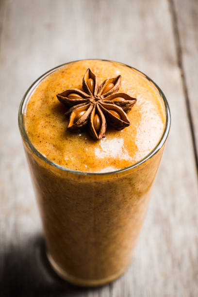 istock Fresh persimmon smoothie with banana and spices 1077477764