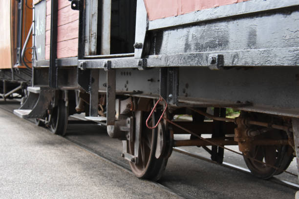 istock Steam train wooden wagon 1077482388