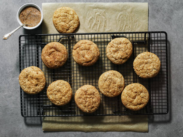 istock Closeup of Snickerdoodle cookies on a tray 1077483730