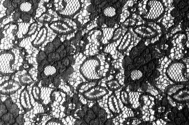 istock Texture, background, pattern. Fabric of black lace. Background of fabric from lace stylized roses. Abstract lace pattern with flowers. Wallpaper, underwear and jewelry. Your invitations 1077488346