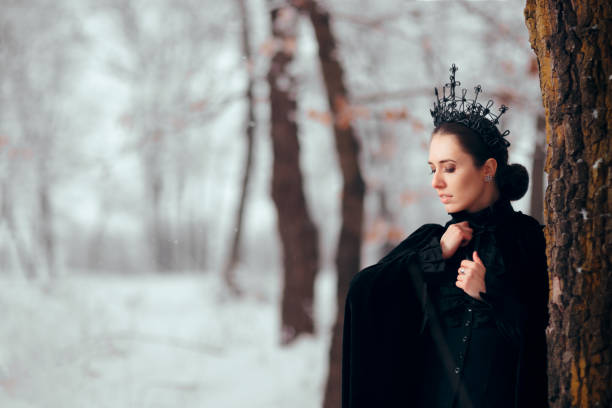 istock Evil Queen in Magical Forest Winter Wonderland 1077492050