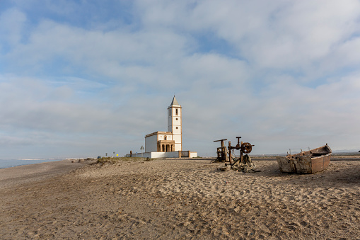 Church of Las Salinas in Cabo de Gata, Almeria Spain