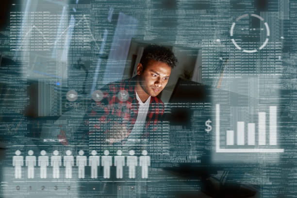 istock Young concentrated indian PPC specialist looking over advertising conversion 1077503726