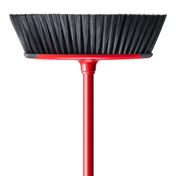 Broom on white background.